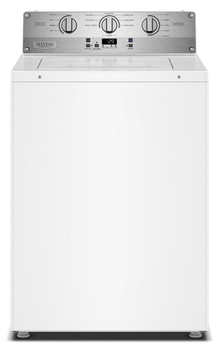 Maytag® Commercial 3.8 Cu. Ft. White Agitator Top Load Washer with DuraCore™ System