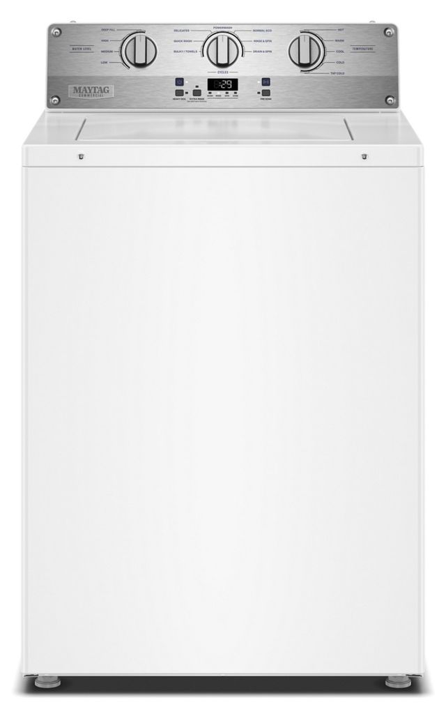 Maytag® Commercial 3.8 Cu. Ft. White Agitator Top Load Washer with DuraCore™ System-0