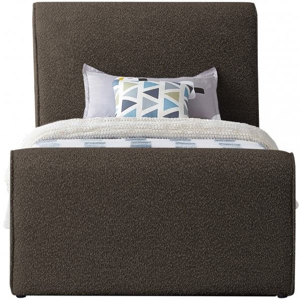Meridian Furniture Stylus Brown Twin Upholstered Panel Bed-1