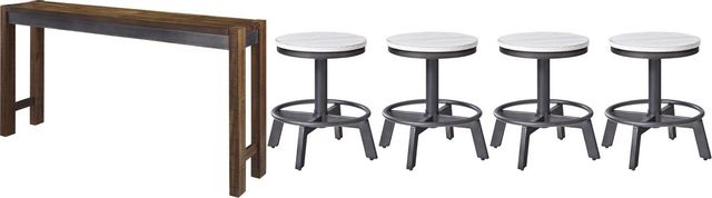 Signature Design by Ashley® Torjin 5-Piece Brown/Gray Counter Height Dining Table Set