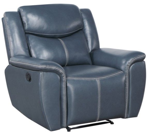 Coaster® Sloane Blue Manual Recliner-0