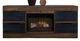 International Furniture Direct Tuxedo Black/Brown Fireplace TV Stand-0