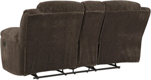 Signature Design by Ashley® Frohn Chocolate Double Manual Reclining Loveseat with Console-3