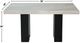 Steve Silver Co. Artemis White Marble Table Top with Black Base-2
