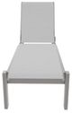 Telescope Casual Leeward Abalone/Warm Gray Fabric/Polymer Outdoor MGP Sling Lay-Flat Stacking Armless Long Frame Chaise with Wheels-2
