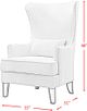 Elements International Kori Espresso/Heirloom Natural Accent Chair-3