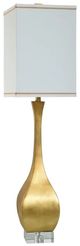 StyleCraft Gold Leaf/White Table Lamp-0