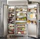 True® 48 in. 29.4 Cu. Ft. Antique White Side-by-Side Refrigerator with Gold Hardware-1