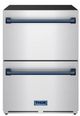 Thor Kitchen® Gordon Ramsay 24" 5.4 Cu. Ft. Stainless Steel Under-Counter Outdoor Freestanding Freezer Drawer with Blue Handle-0