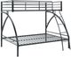 Homelegance® Bailey Black Youth Twin/Full Bunk Bed-4