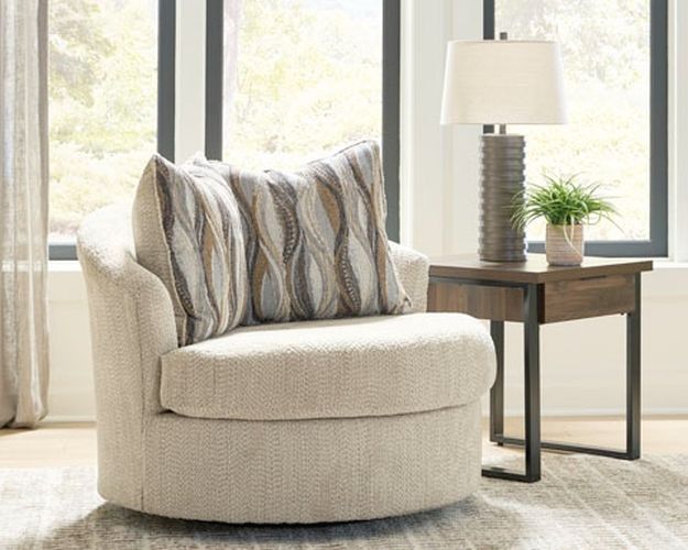 Signature Design by Ashley® Crespino Oatmeal Swivel Accent Chair-1