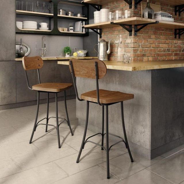 Amisco Customizable Bean Swivel Bar Stool-1