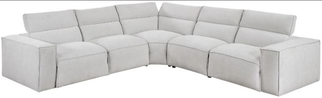 Homelegance® Phoebe 5-Piece Light Gray Modular Power Reclining Sectional with Power Headrests-4