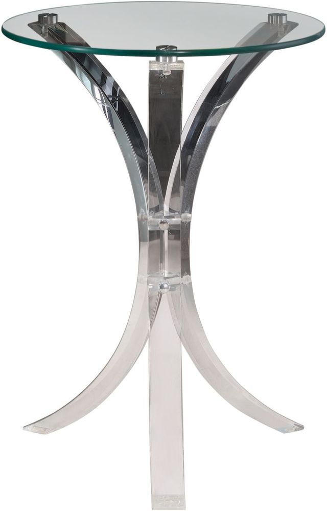 Coaster® Emmett Glass Top Round Accent Table with Acrylic Base -0