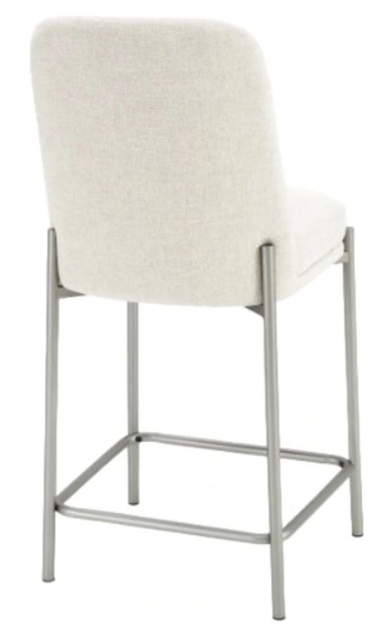 Modus Furniture Crossroads 2.0 Dion Brushed Nickel/Natural Light Upholstered Counter Stool-3