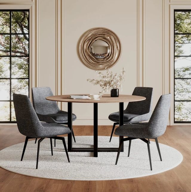 Modus Furniture CEO Oyster Upholstered Swivel Dining Side Chair-1