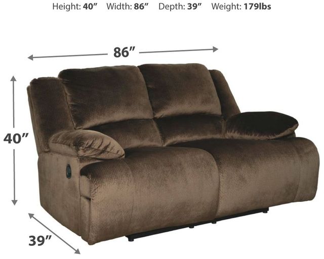 Signature Design by Ashley® Clonmel Chocolate Reclining Power Loveseat-4
