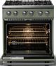 Viking® 5 Series 30" Eucalyptus Pro Style Dual Fuel (NG) Range with Polished Chrome Trim-1