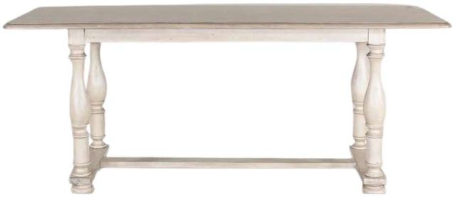 Sunny Designs™ Westwood Village Taupe Gray Counter Table with Antique White Frame-3