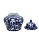 A & B Home Blue/White 14" Ginger Jar-2