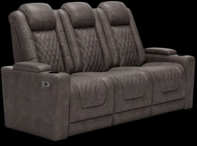 Signature Design by Ashley® HyllMont Gray Power Reclining Sofa-0