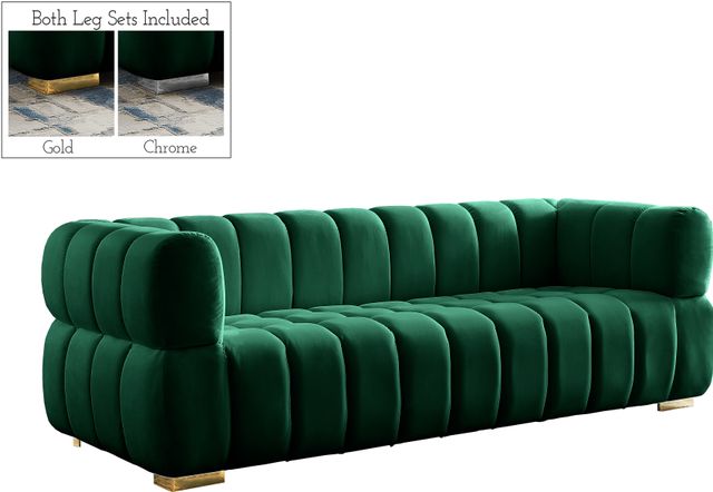 Meridian Furniture Gwen Green Velvet Sofa-0