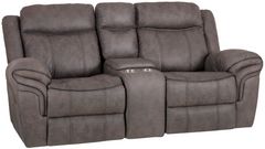 Powell® Gideon Galloway Stone Gray Manual Reclining Loveseat 
