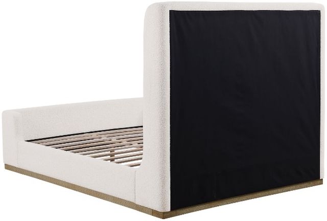 Coaster® Nala Cream Queen Upholstered Wingback Sleigh Bed-2