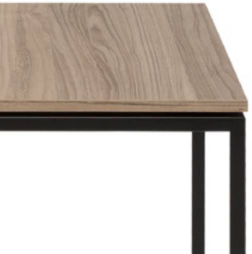 Natuzzi Editions Cabaret Blonde Ash Square Accent Table with Matte Coffee Base-1