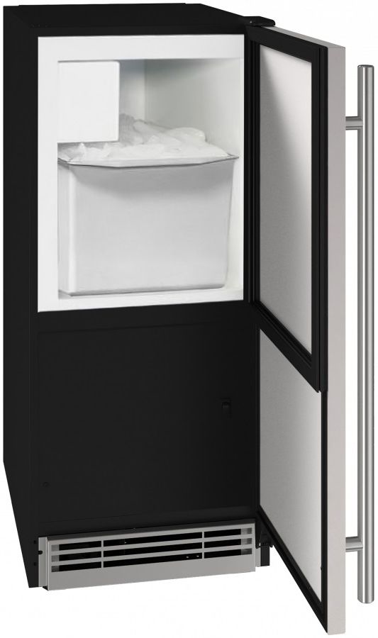 U-Line® 1 Class 15" 25 lb. Stainless Solid Ice Maker-1