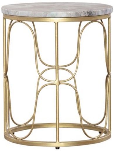 Liberty Furniture Verona 2-Piece Greystone/Satin Gold Accent Table Set-1