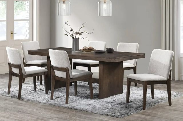 New Classic® Home Furnishings Kody 5-Piece Cream/Walnut Rectangular Dining Table Set-1