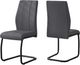 Monarch Specialties Inc. 2-Piece Grey Side Chair Set with Black U-Shaped Bases-1