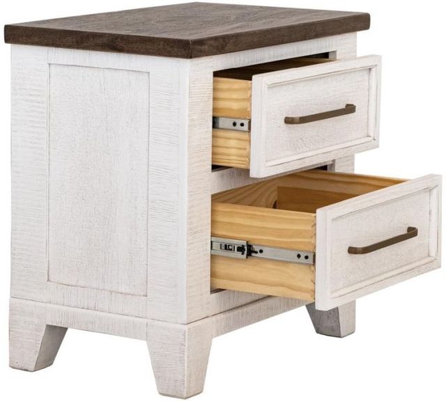 International Furniture Direct Stoa White Nightstand-4