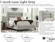 Parker House® Jacob Luxe Light Gray Queen Upholstered Panel Bed-4