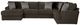 Jackson Furniture Galaxy 3-Piece Chocolate U-Shape Right-Arm Facing Sectional and Chaise-1