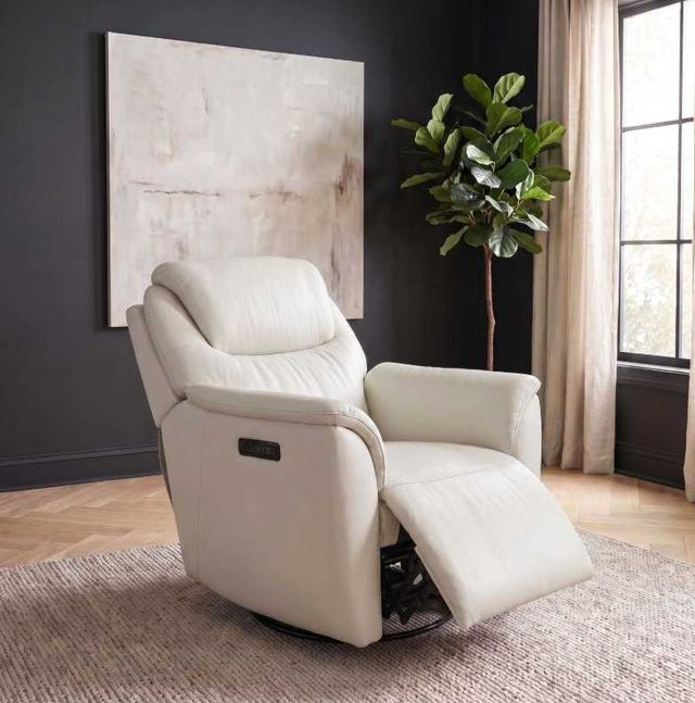 Liberty Furniture Romy Oslo Pebble Leather Single Glider Zero Gravity Power Recliner-2