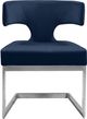 Meridian Furniture Alexandra Navy/Chrome Velvet Dining Chair-2