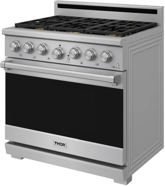 Thor Kitchen® X Series 36" Stainless Steel Premium Freestanding Pro Style Gas Range-3