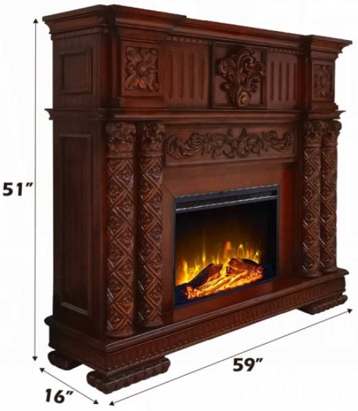 ACME Furniture Vendom Cherry Fireplace-2
