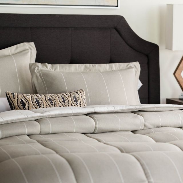 Malouf® Woven Chambray Birch Full Comforter Set-3
