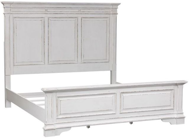 Liberty Furniture Abbey Park Antique White California King Panel Bed ...