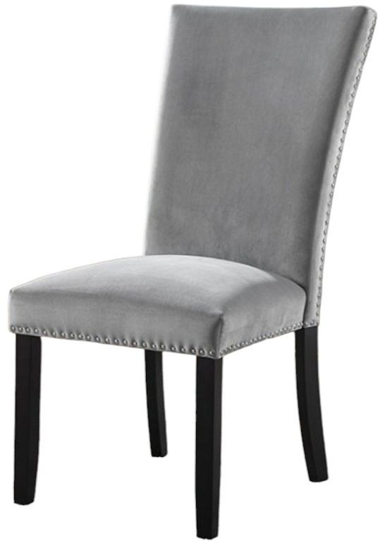 Furniture of America® Kian 2-Piece Black/Light Gray Side Chair Set-2