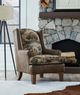 Best® Home Furnishings Customizable Field & Stream Home Andrea Wing Back Chair with Dark Walnut Legs-4