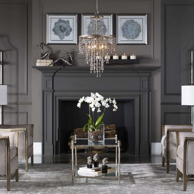 Uttermost® Valka Silver Crystal Chandelier-1
