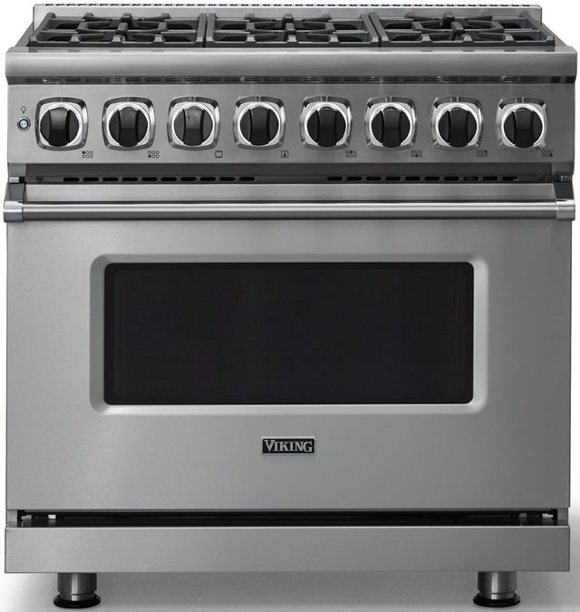 Viking® 7 Series 36" Stainless Steel Pro Style Dual Fuel Range-2