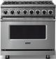 Viking® 7 Series 36" Stainless Steel Pro Style Dual Fuel Range-2