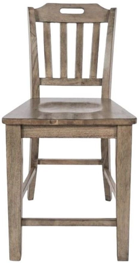 Jofran Inc. Prescott Park Weathered Oak Counter Stool-2