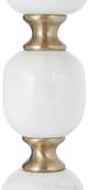 A & B Home Gold Round Side Table with White Pebbled Stand-2