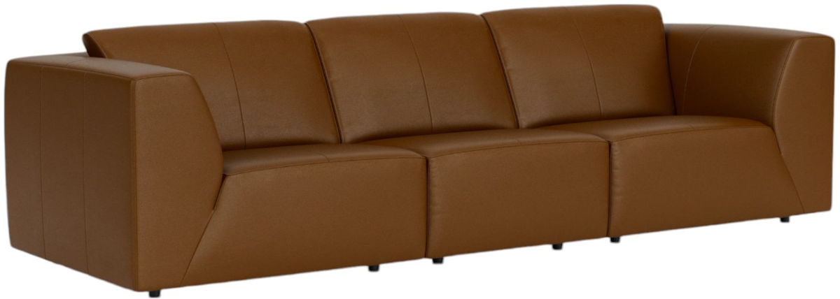 EQ3 Morten 3-Piece Leather Sectional Sofa | Palliser Rooms